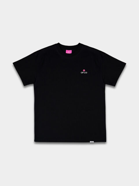 OFUR original magenta black T-Shirt with the OFUR logo embroidered on the chest