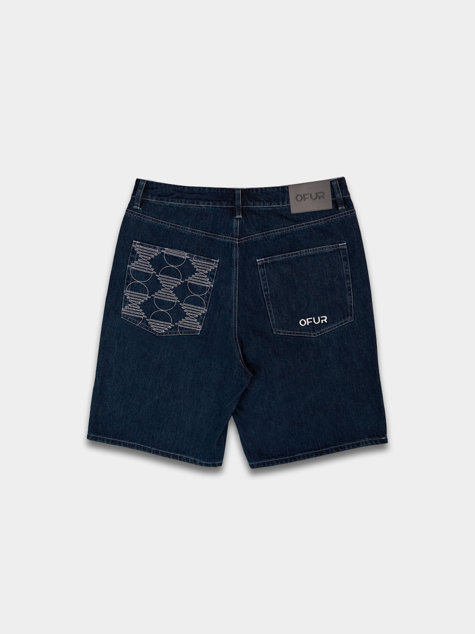 SS25_OFUR_ENDLESS_SUNRISE_GEORGE_SHORT_DENIM_BLUE_FRONT