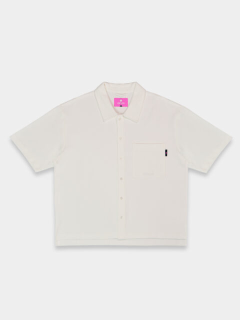 OFUR - Script Waffle Shirt Muted White