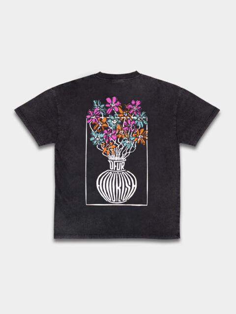 OFUR - Flourish Pot T-shirt Vintage Black