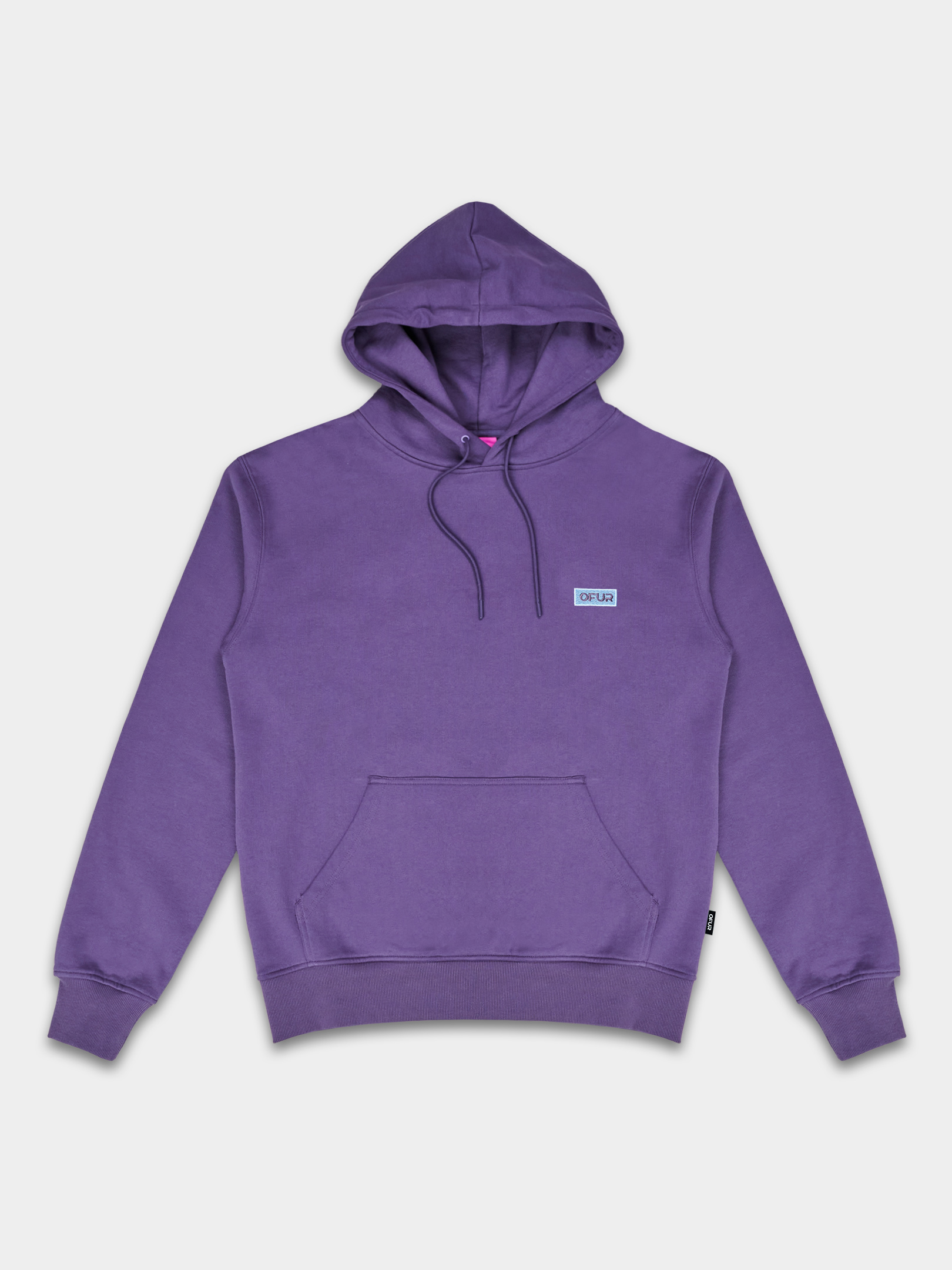 OFUR_FW25_APPLIQUE_RISE_HOODIE_PURPLE_FLATLAY_FRONT_3