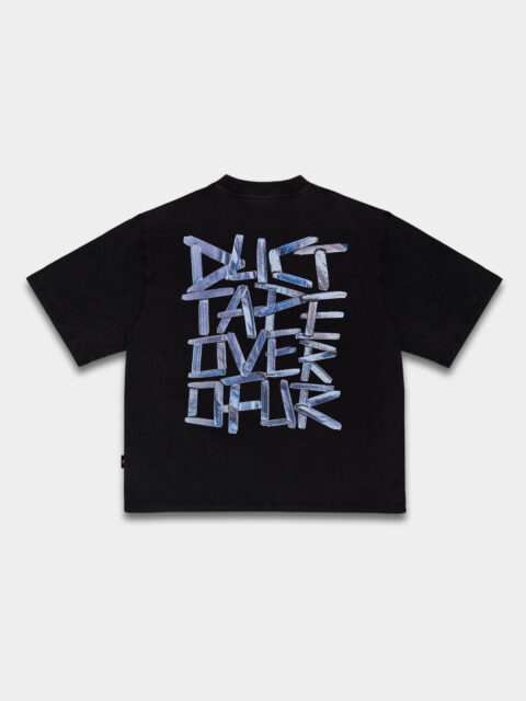 OFUR - Duct Tape Cropped T-shirt Black