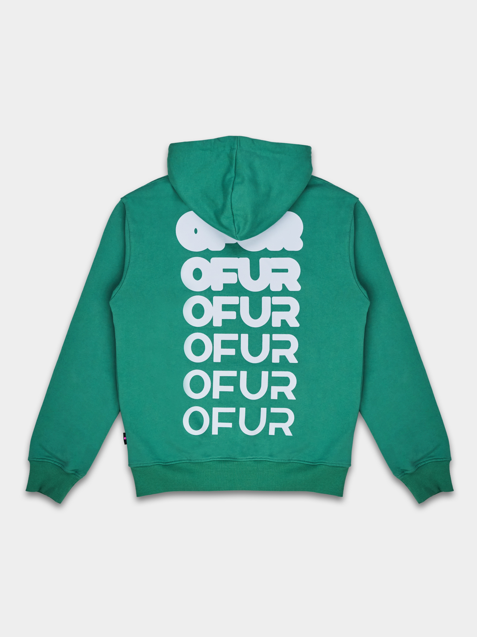 OFUR_FW25_FATNESS_HOODIE_GREEN_FLATLAY_BACK_2