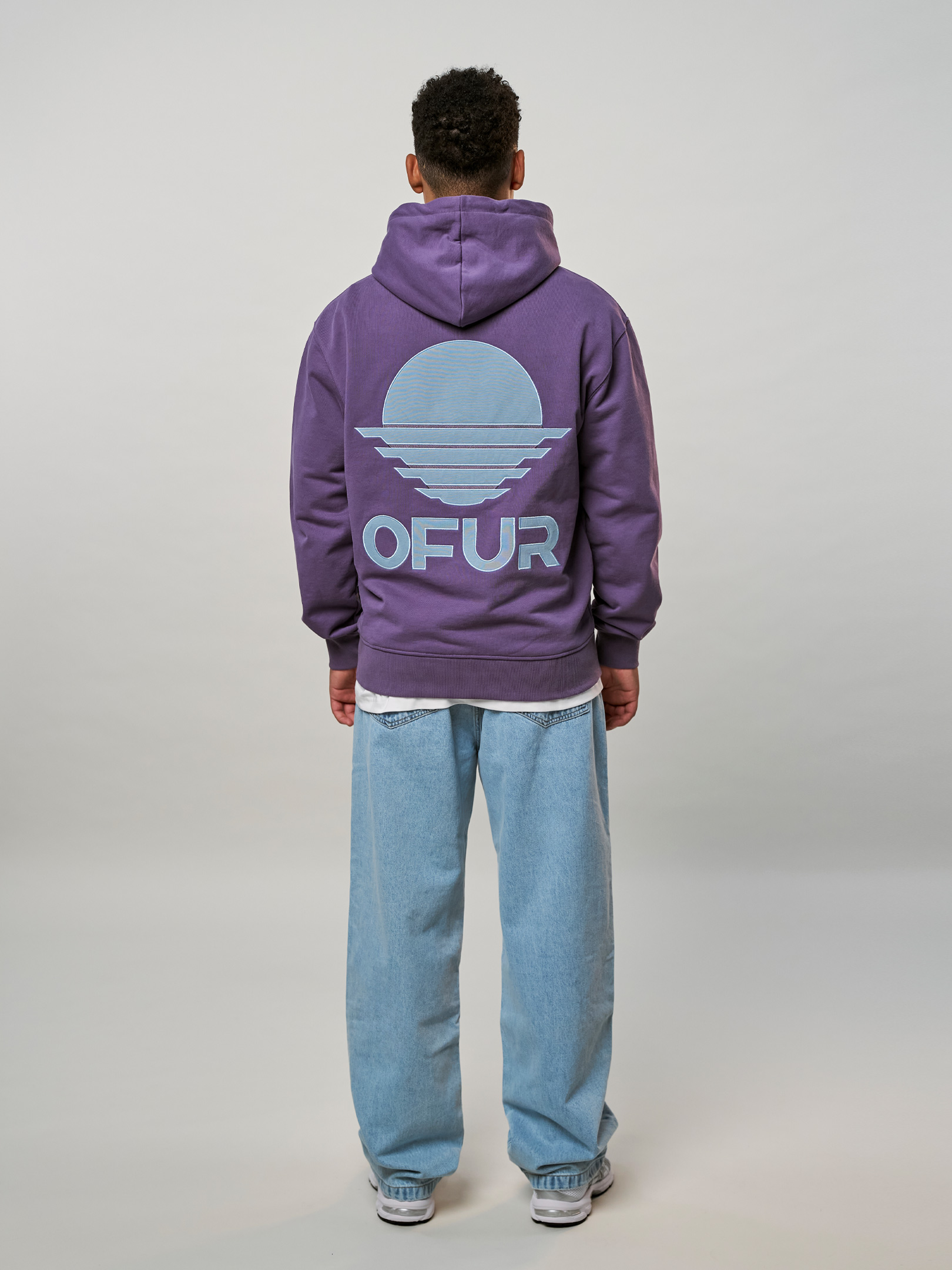 OFUR_FW25_RISE_APPLIQUE_PURPLE_HOODIE_FULL_BODY_BACK_2