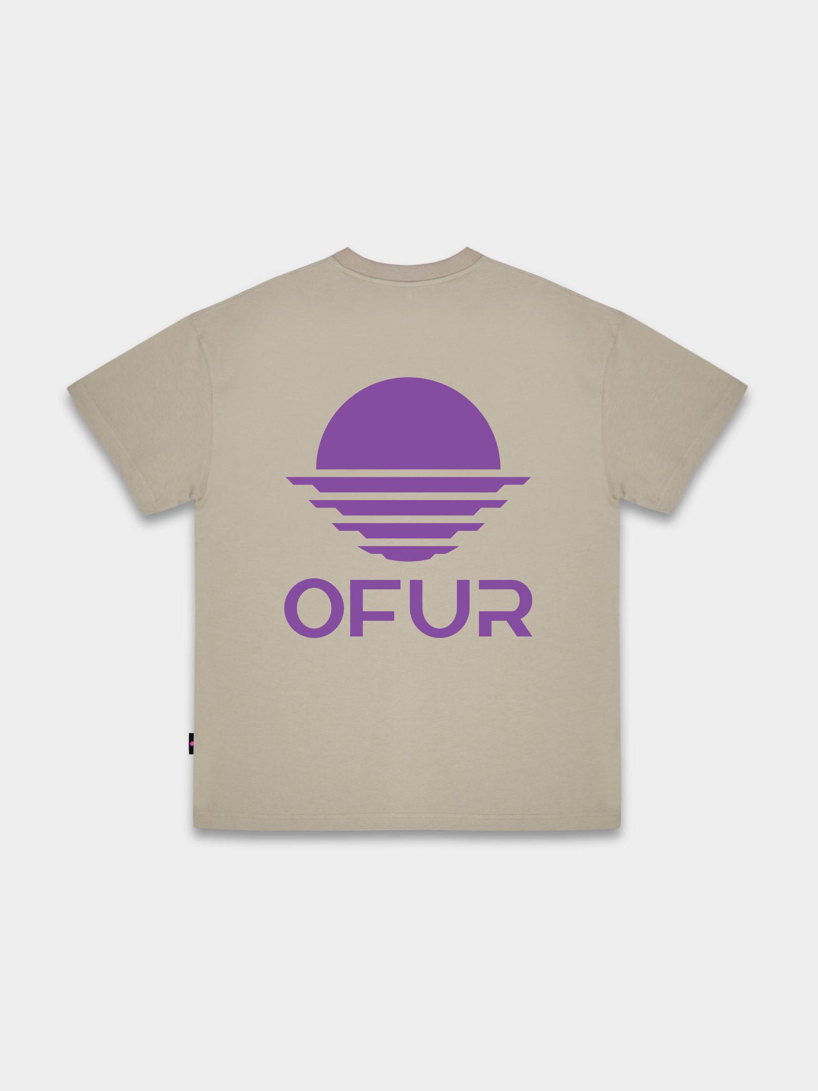 OFUR_FW25_RISE_TAUPE_ORIGINAL_TSHIRT_FLATLAY_BACK_1