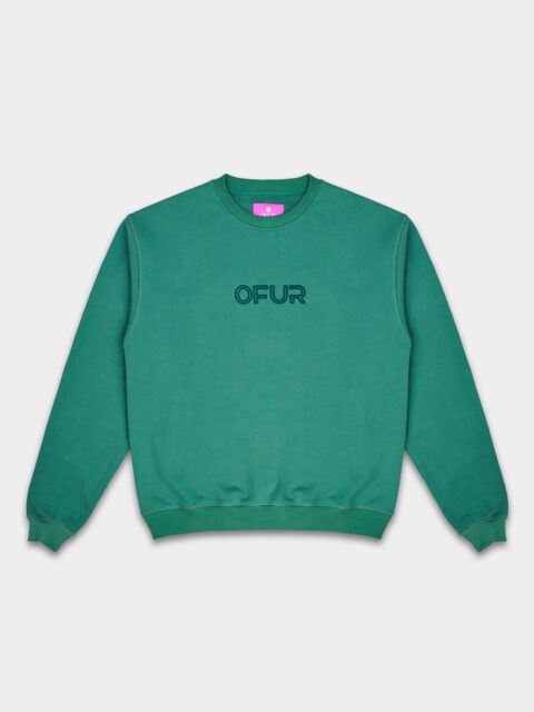 OFUR - Script Applique Crewneck Green
