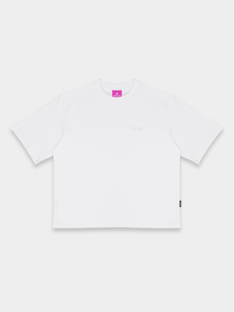 OFUR - Script Cropped T-shirt White