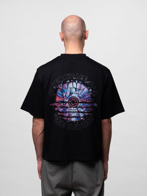 OFUR - Broken CD Cropped T-Shirt Black