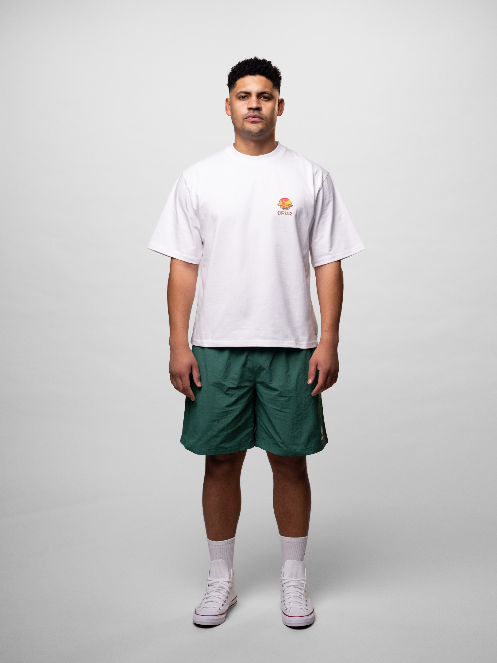 OFUR_SS26_FUNLOTION_CROPPED_TSHIRT_WHITE_FULL_BODY_FRONT_1