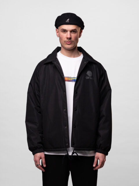 OFUR - Original White Coach Jacket Black