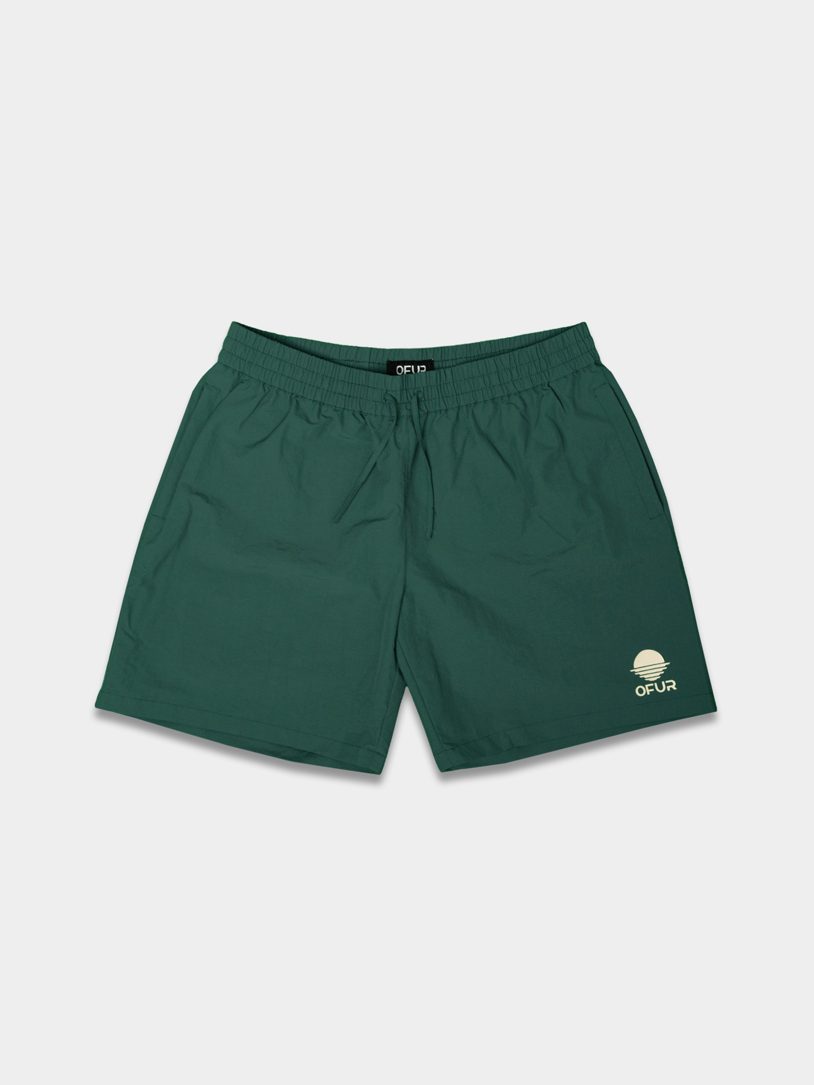 OFUR_SS26_ORIGINAL_SHORTS_GREEN_FLATLAY_FRONT_1