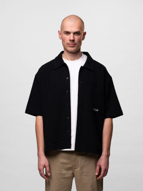 OFUR - Script Waffle Shirt S/S Black