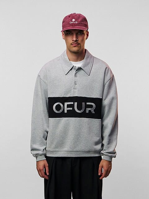 Black Bar Cropped Button Sweater