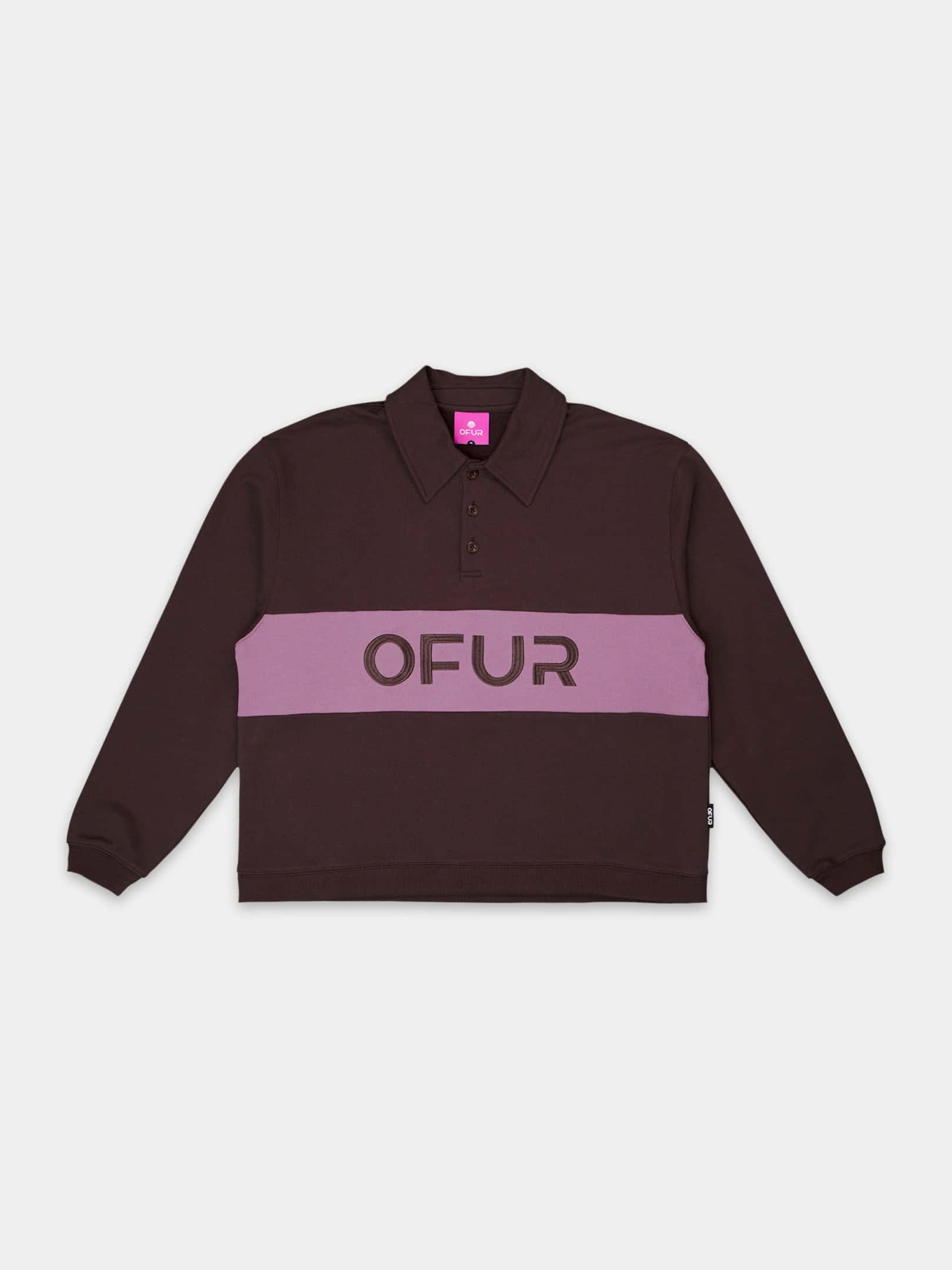 OFUR_FW26_DUSTY_ROSE_SWEATER_BROWN_FLATLAY_FRONT_1