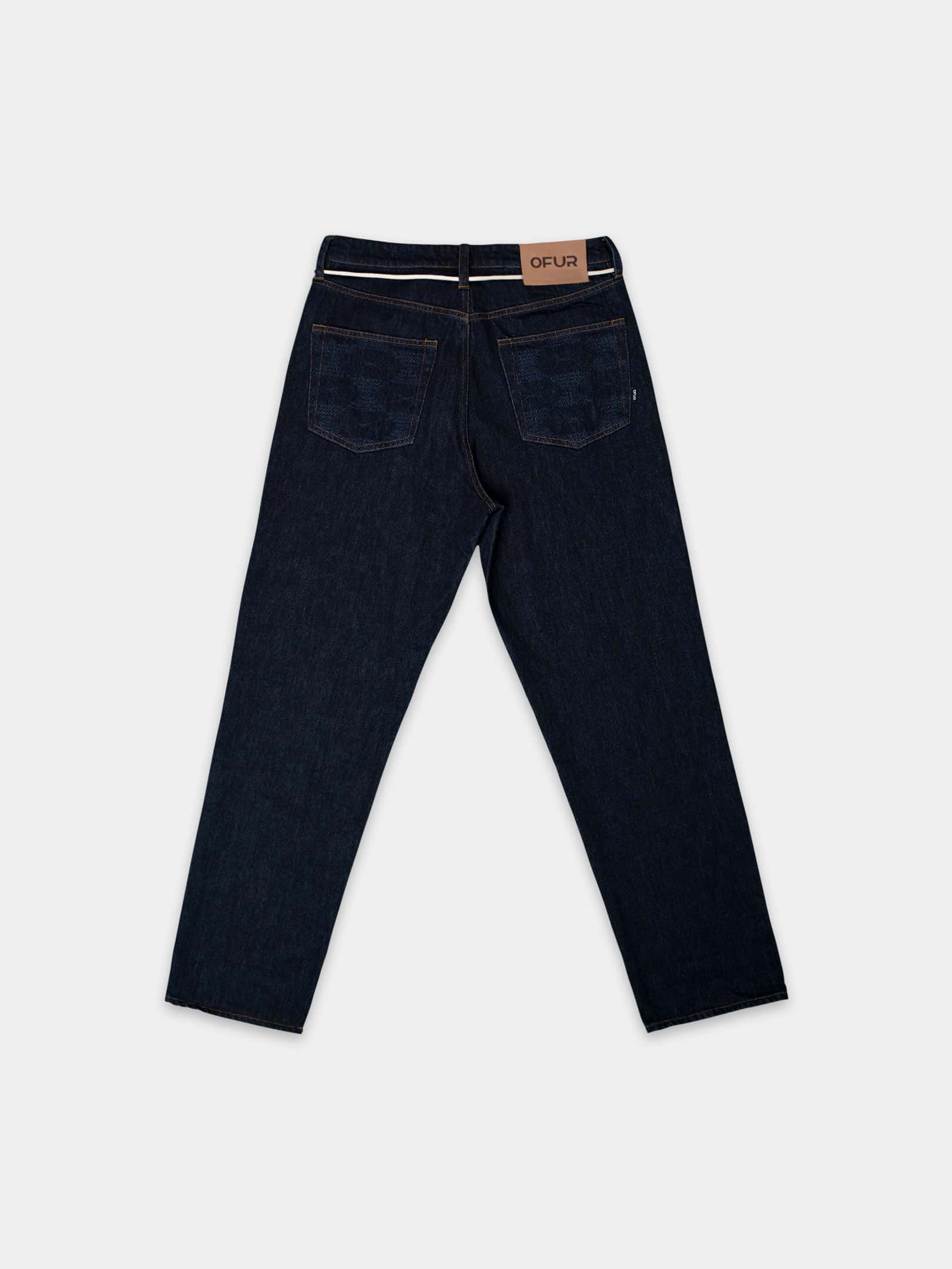 OFUR_FW26_ENDLESS_SUNRISE_JEANS_DARK_BLUE_FLATLAY_BACK_1
