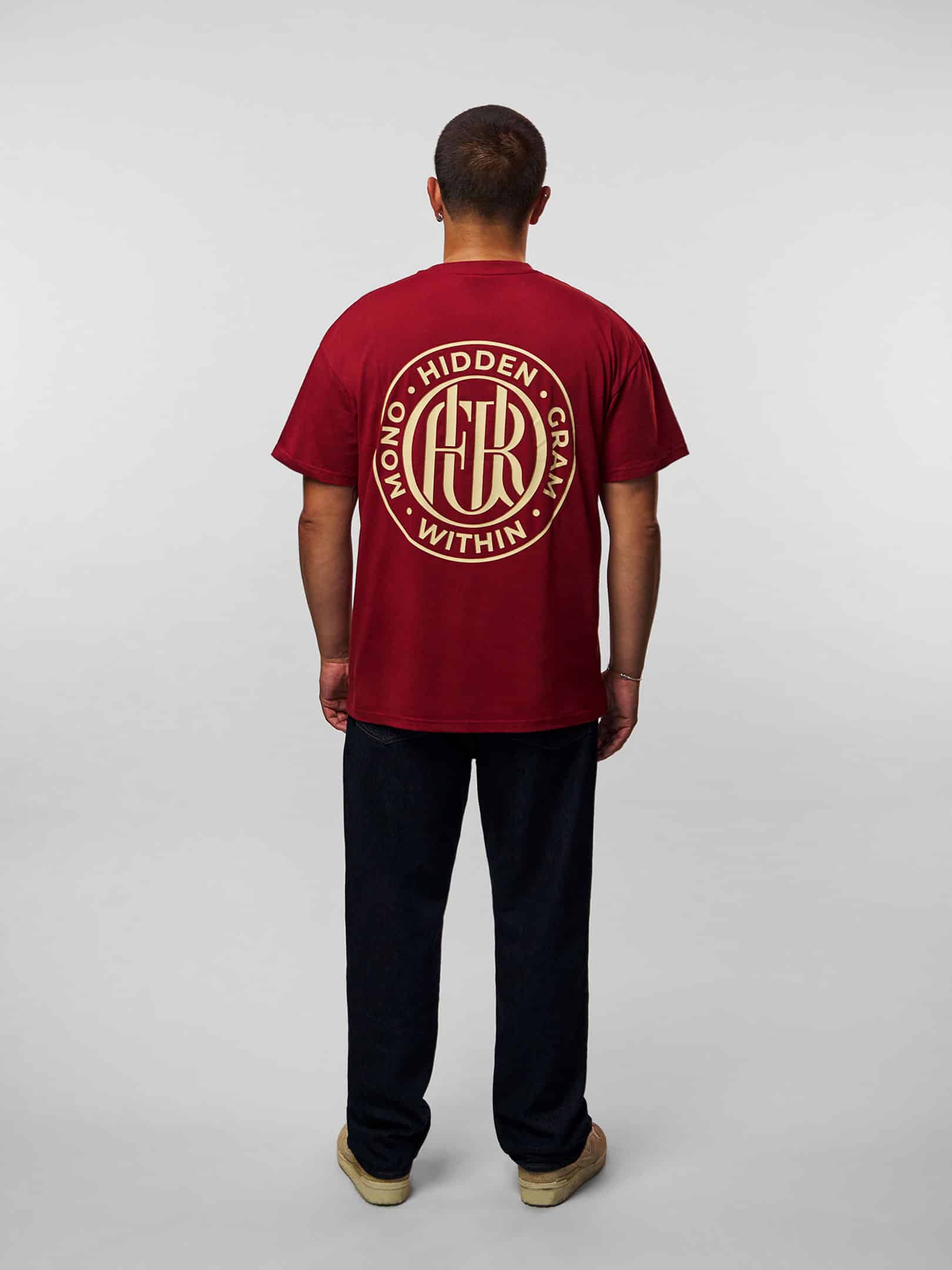OFUR_FW26_HIDDEN_WITH_MONOGRAM_TSHIRT_BURGUNDY_RED_FULL_BODY_BACK_1