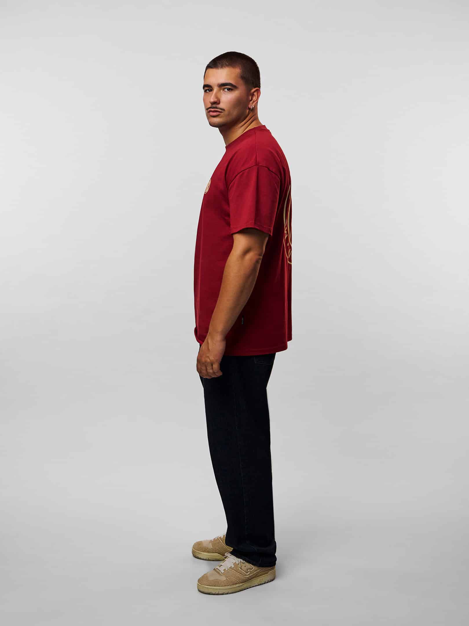 OFUR_FW26_HIDDEN_WITH_MONOGRAM_TSHIRT_BURGUNDY_RED_FULL_BODY_SIDE_1