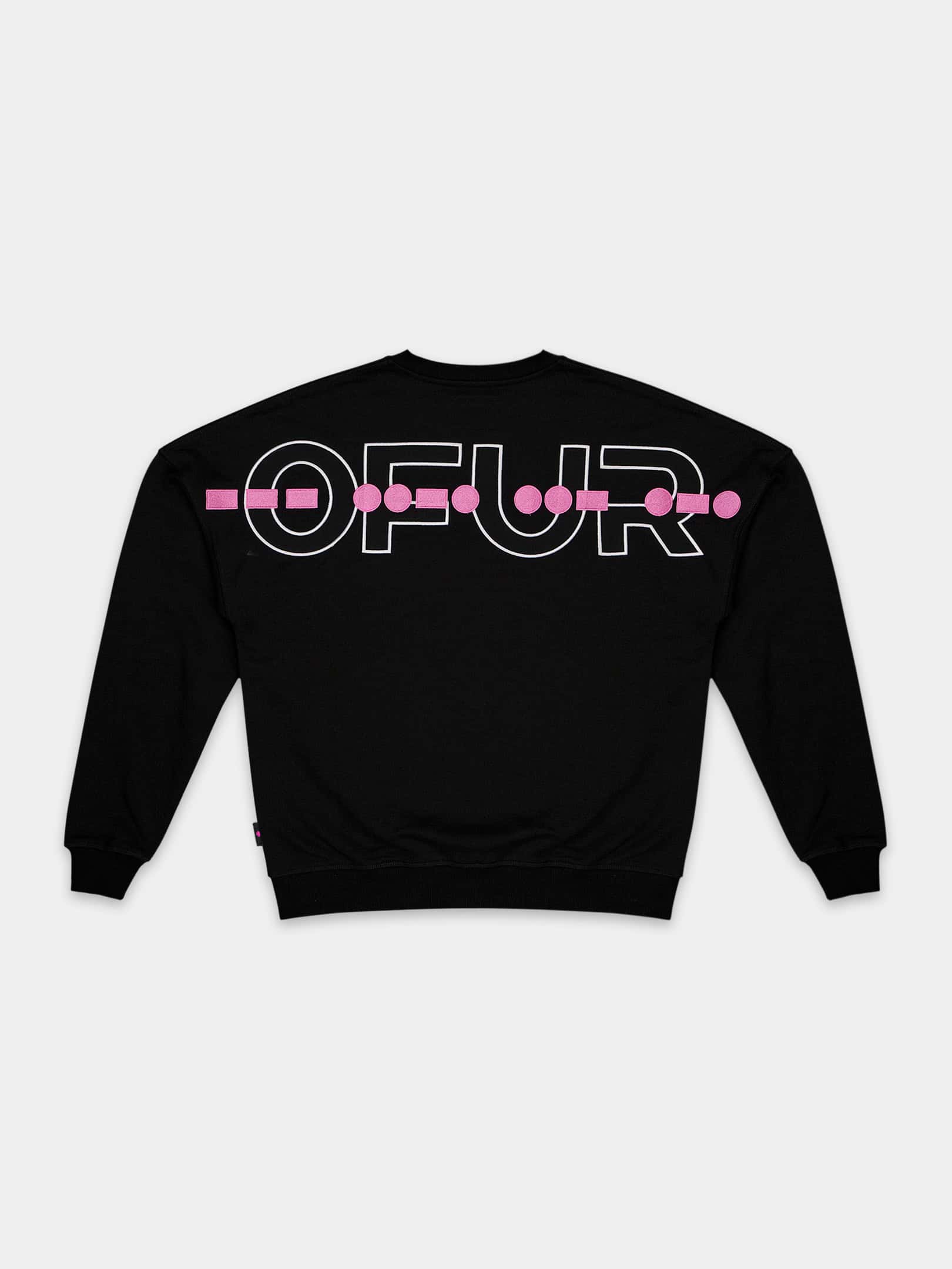 OFUR_FW26_MORSE_CODE_CREWNECK_BLACK_FLATLAY_BACK_1