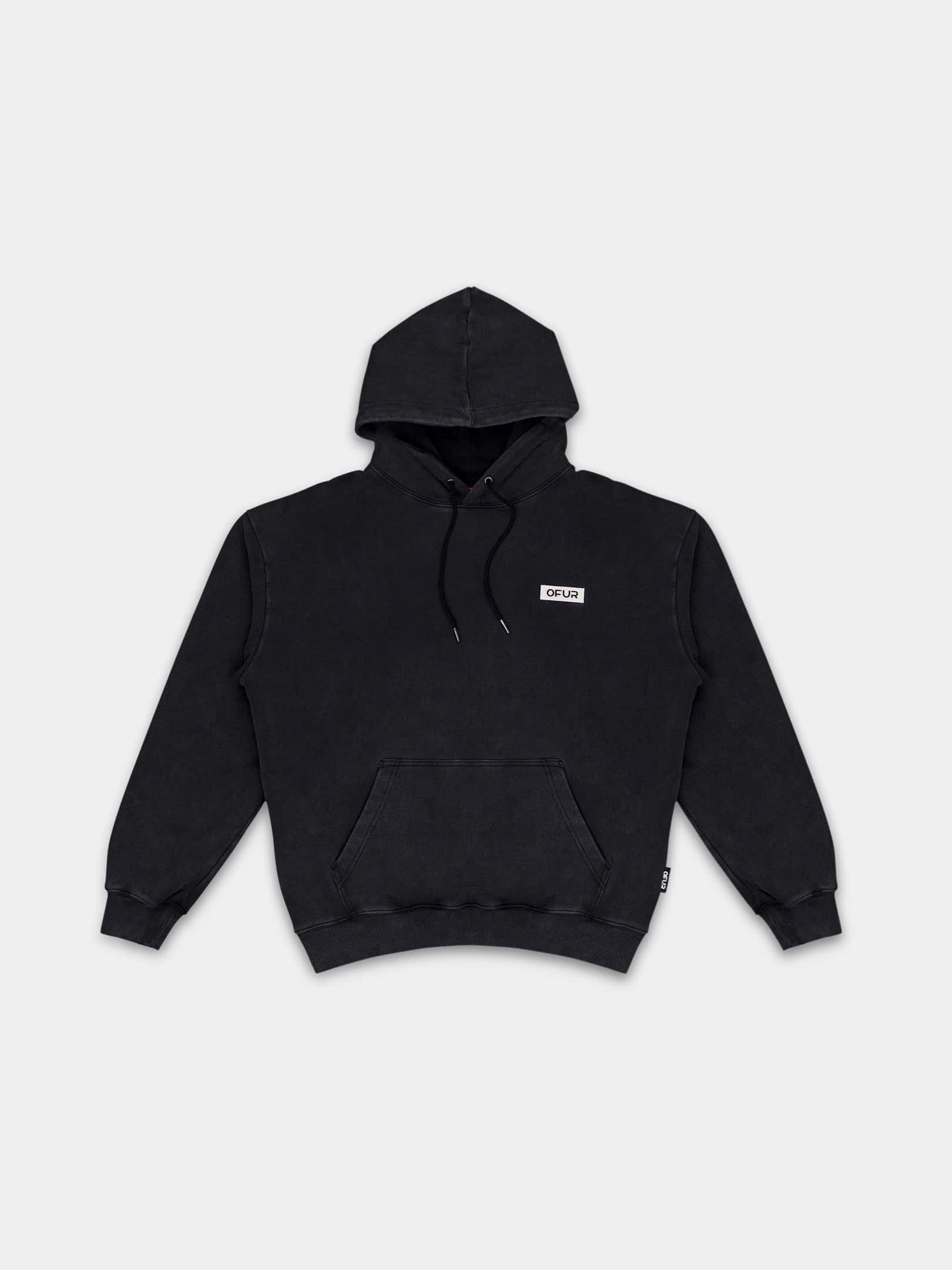 OFUR_FW26_NO_SIGNAL_HOODIE_VINTAGE_BLACK_FLATLAY_FRONT_1