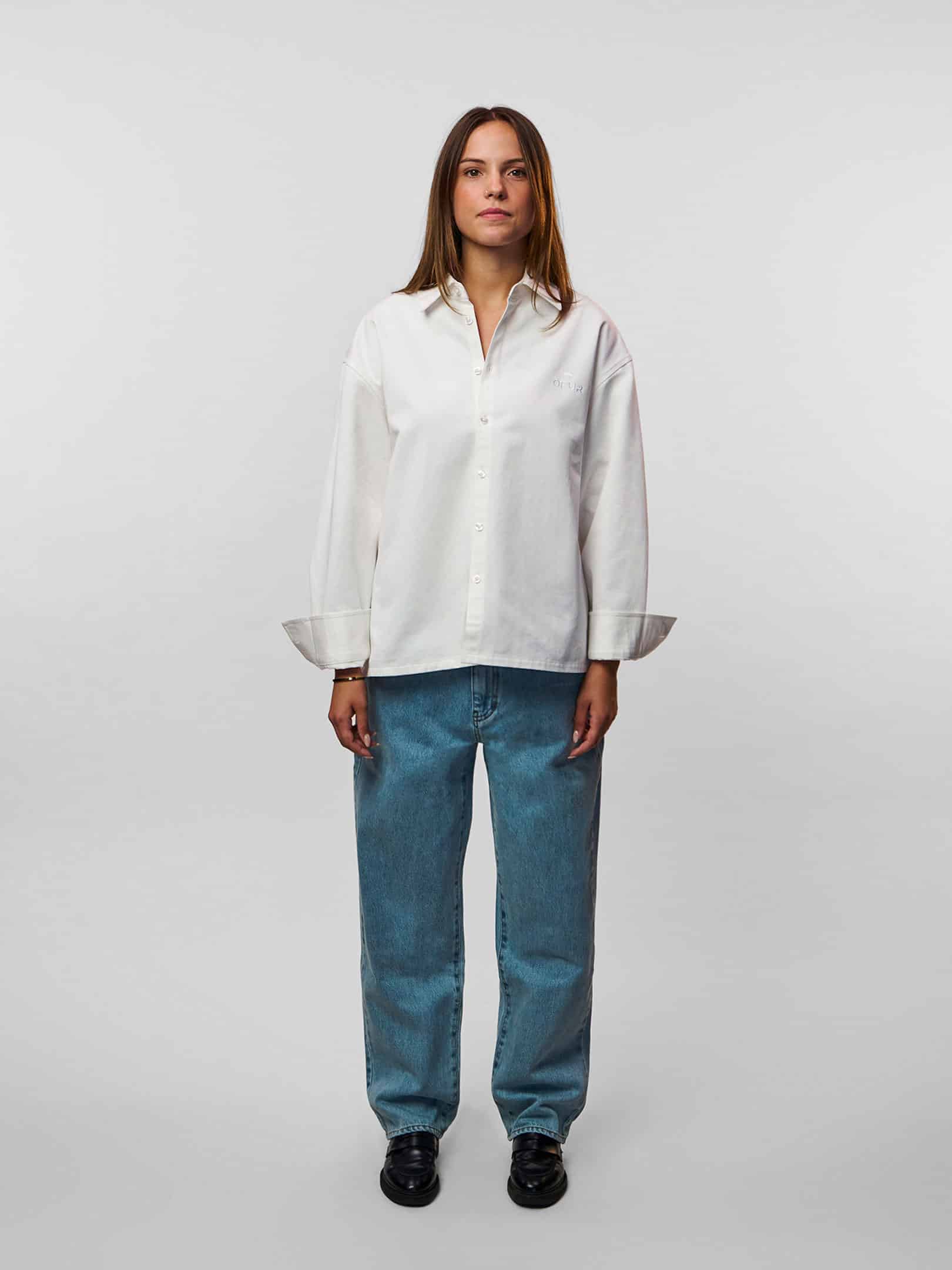 OFUR_FW26_ORIGINAL_SHIRT_LONG_SLEEVE_WHITE_FULL_BODY_FRONT_2