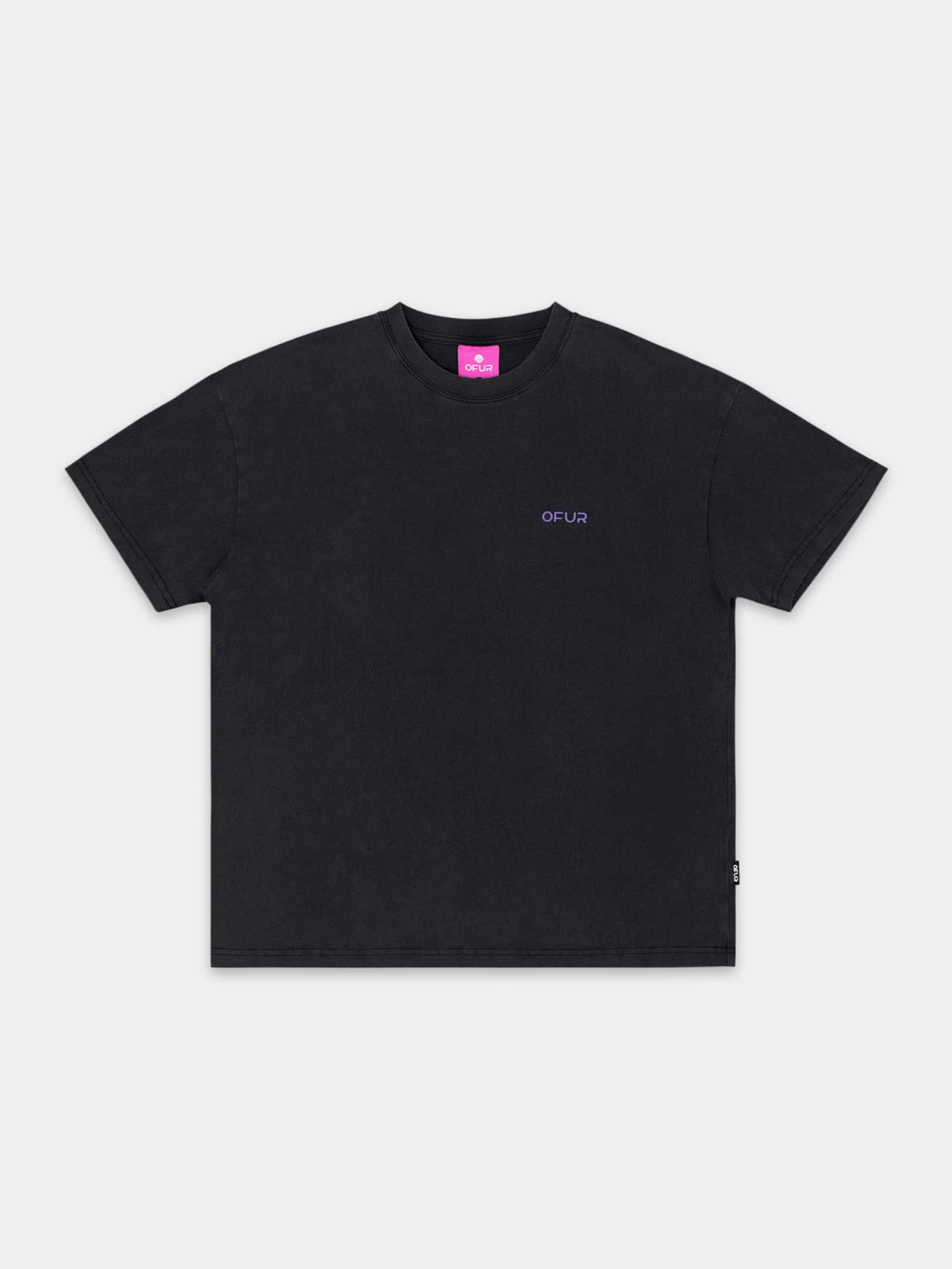 OFUR_FW26_RISE_PURPLE_TSHIRT_VINTAGE_BLACK_FLATLAY_FRONT_1