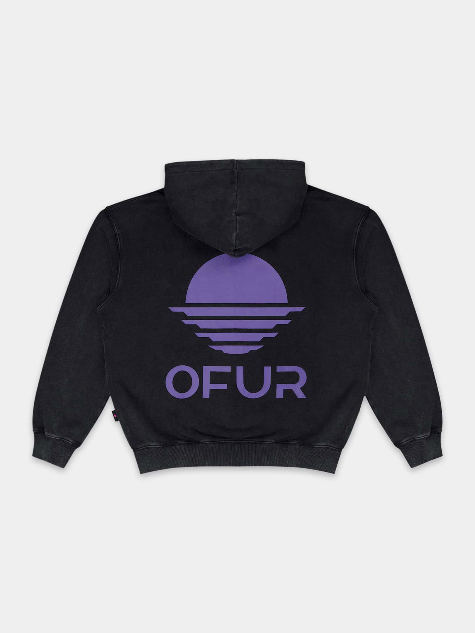 OFUR_FW26_RISE_PURPLE_ZIP_HOODIE_VINTAGE_BLACK_FLATLAY_BACK_1