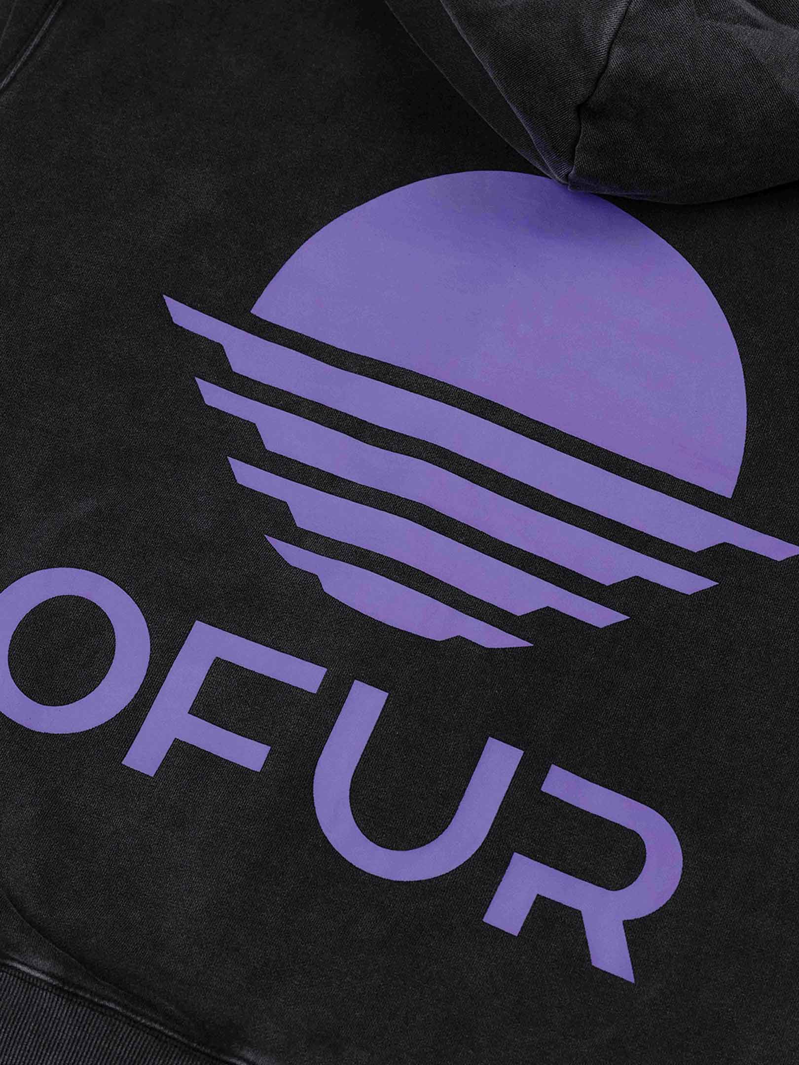 OFUR_FW26_RISE_PURPLE_ZIP_HOODIE_VINTAGE_BLACK_FLATLAY_DETAIL_2