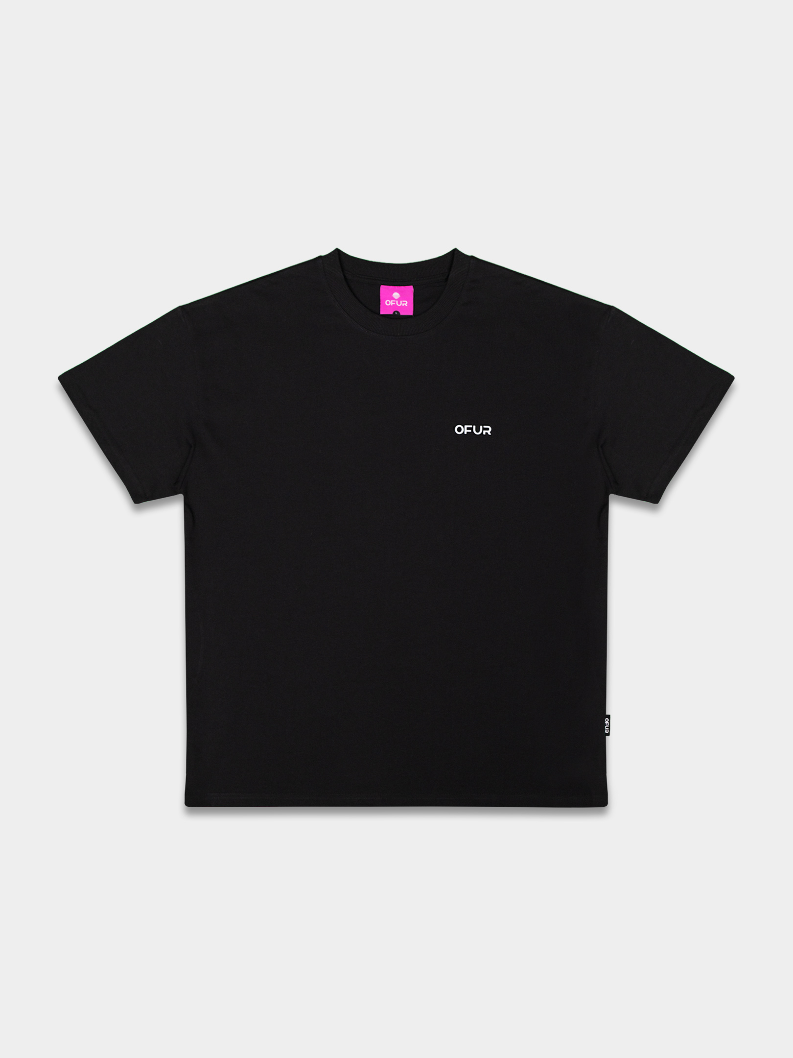 OFUR_SS26_RISE_TSHIRT_BLACK_FLATLAY_FRONT_1