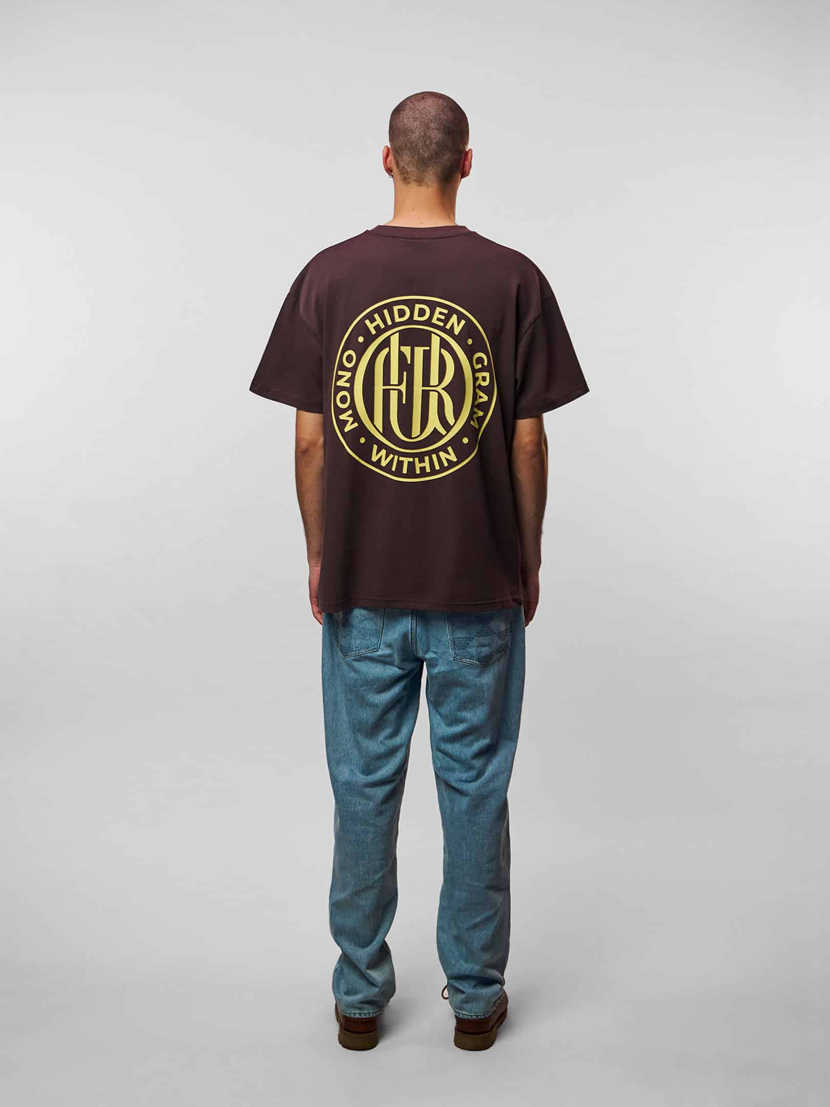 OFUR_FW26_HIDDEN_WITH_MONOGRAM_TSHIRT_BROWN_FULL_BODY_BACK_1