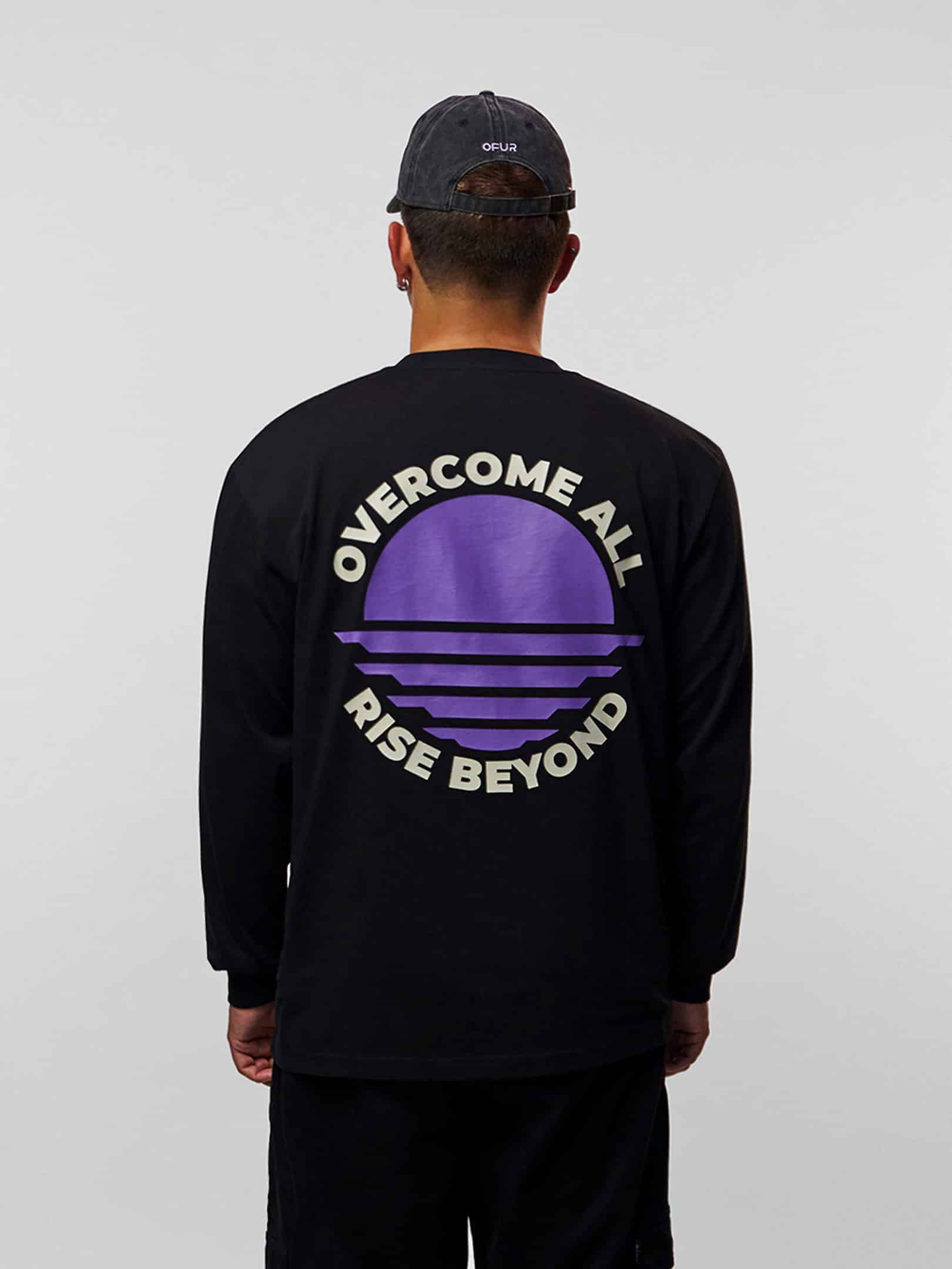 OFUR_FW26_RISE_BEYOND_PURPLE_LONGSLEEVE_BLACK_UPPER_BODY_BACK_1