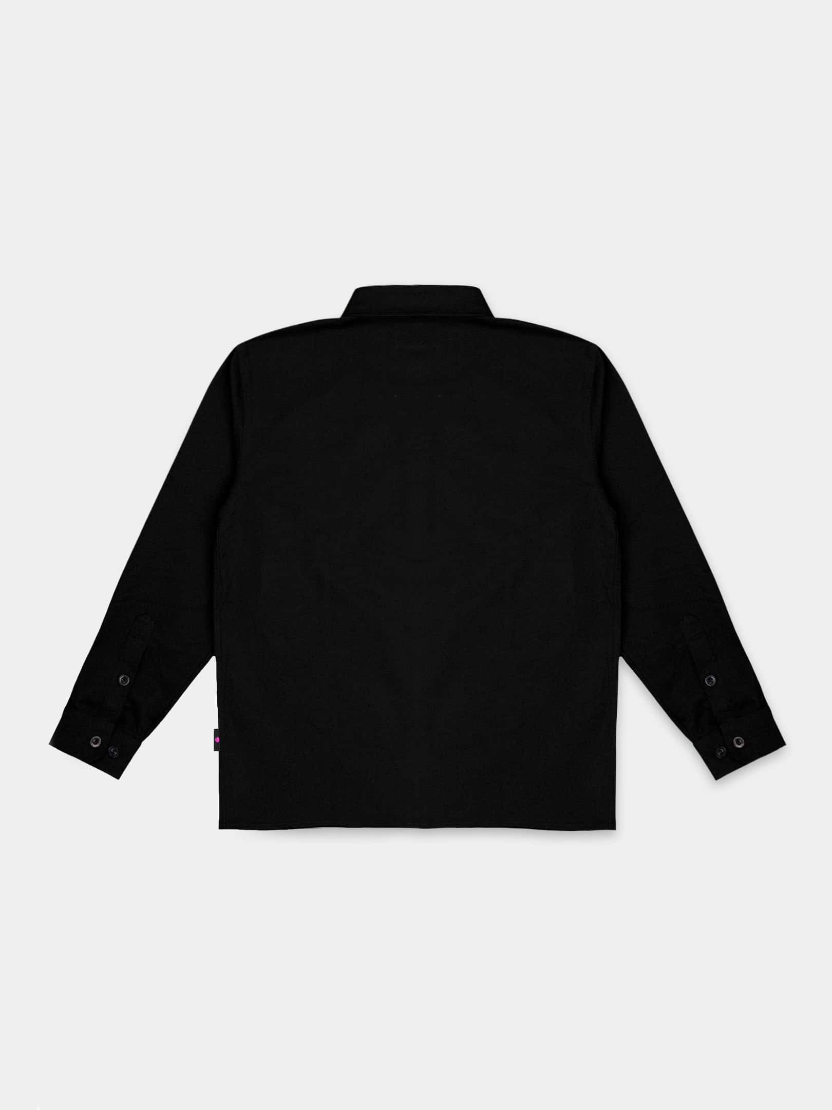 OFUR_FW26_SCRIPT_SHIRT_LONG_SLEEVE_BLACK_FLATLAY_BACK_1