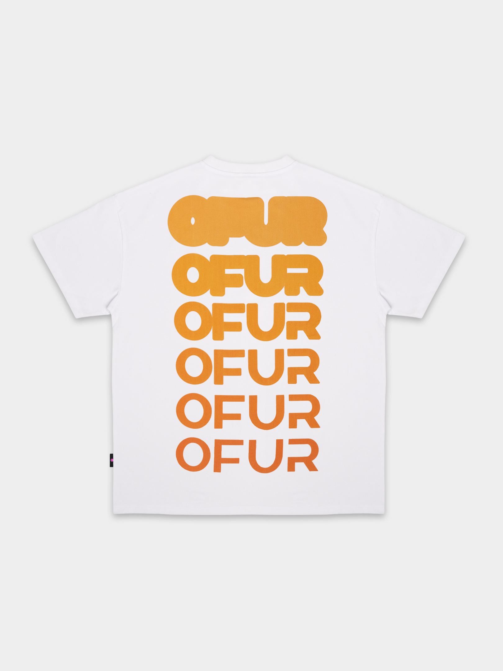 OFUR_SS26_FATNESS_ORANGE_TSHIRT_WHITE_FLATLAY_BACK_1