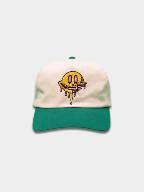 OFUR - Dripping Smiley 5 Panel snapback Cap Green