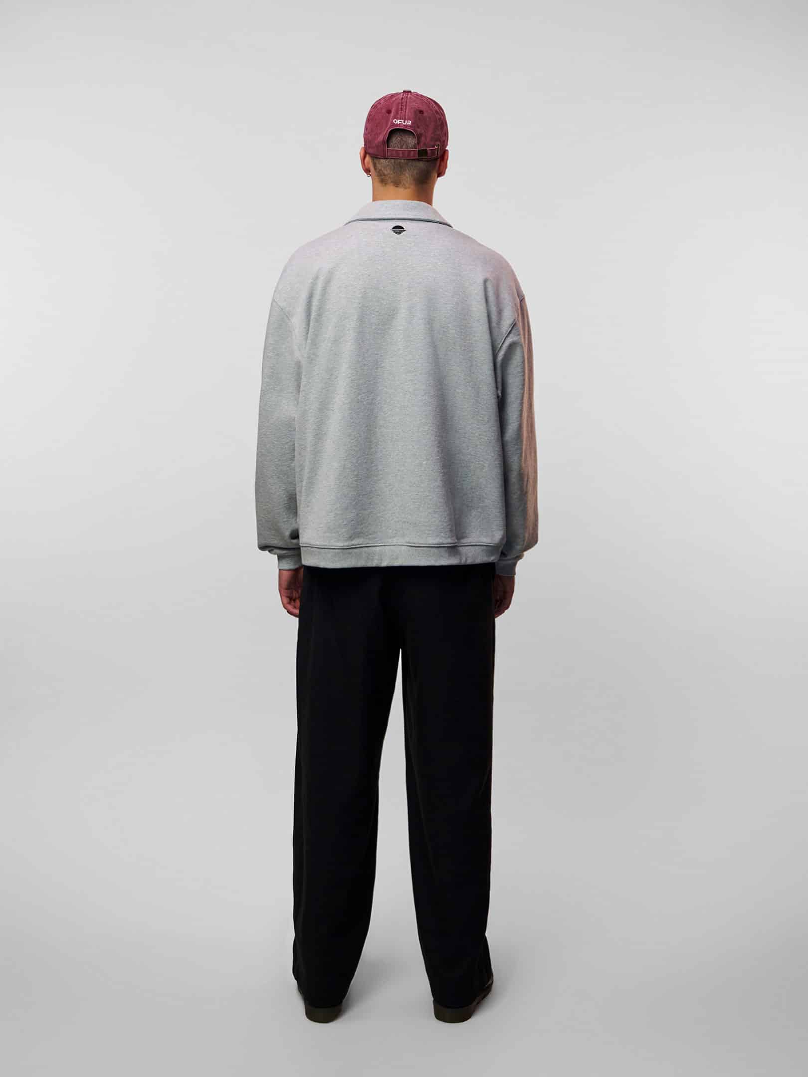 OFUR_FW26_WASHED_6PANEL_CAP_RED_FULL_BODY_BACK_1